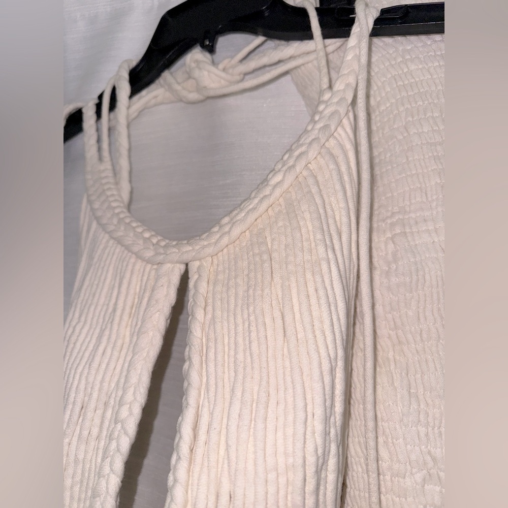CHIC LE FRIQUE SANCHI SET -  HALTER TOP AND MINI SKIRT - BONE/CREAM - SIZE M/L - Picture 7 of 13